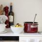 Preview: Stielkasserolle mit Glasdeckel, Nouvelle Rosso Extra Stark